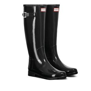 Women’s Hunter Gloss Rain Boots BLACK SIZE EU37